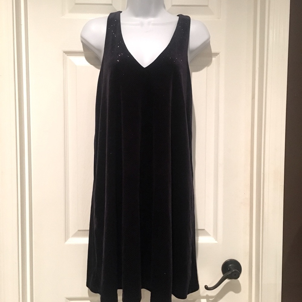 Navy Everly Velvet Shimmer Dress